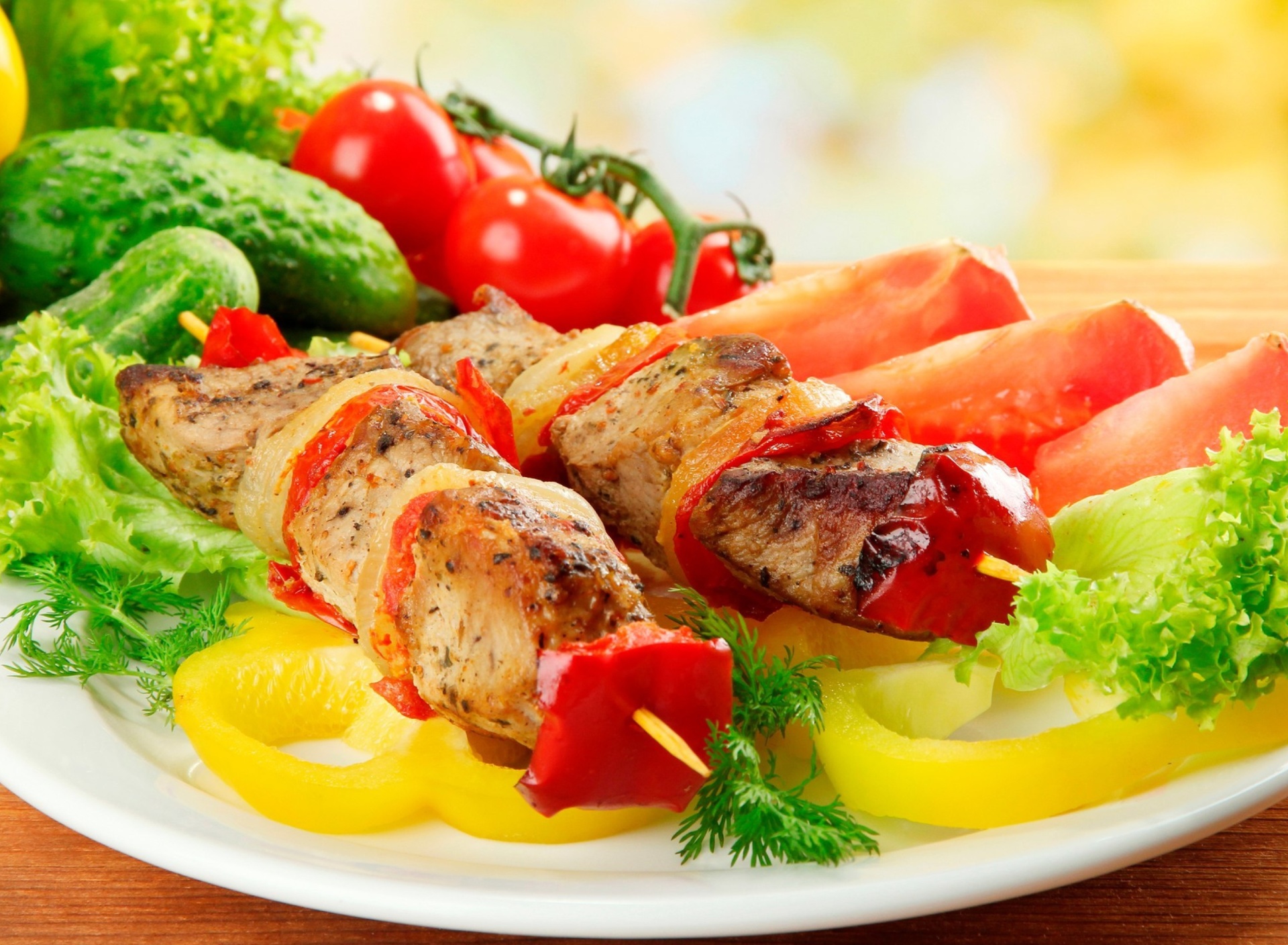 Fondo de pantalla Shish kebab from pork recipe 1920x1408