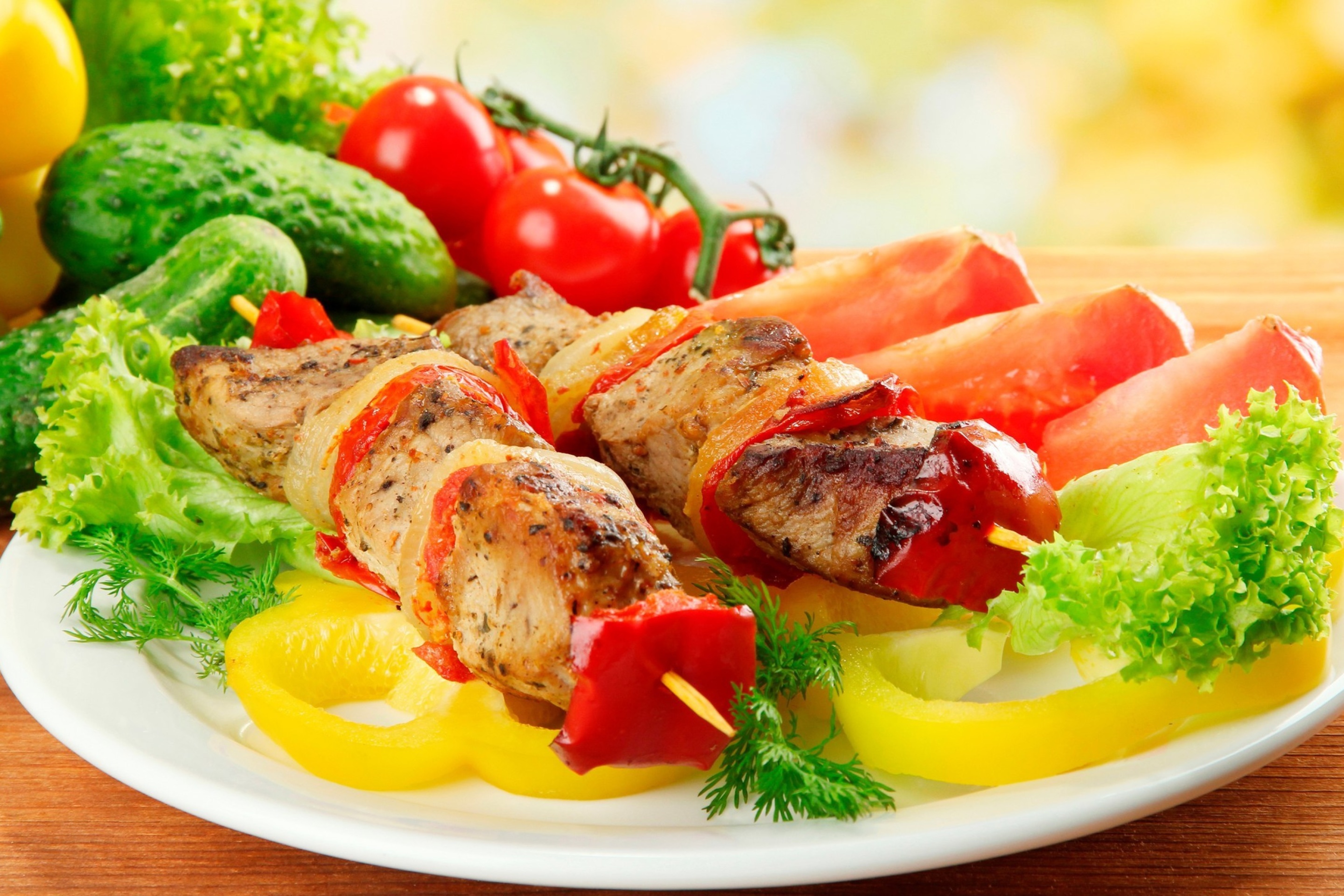 Sfondi Shish kebab from pork recipe 2880x1920
