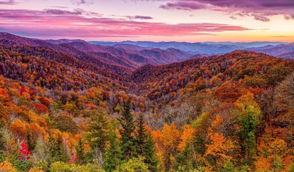 Fondo de pantalla Autumn Mountains Alpine Panorama 1024x600