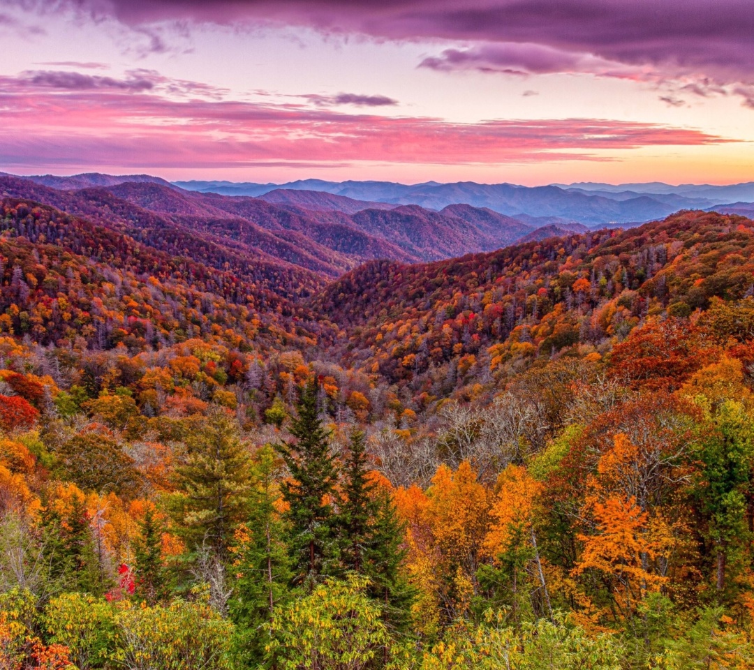 Sfondi Autumn Mountains Alpine Panorama 1080x960