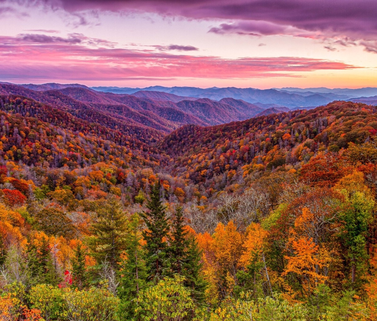 Autumn Mountains Alpine Panorama wallpaper 1200x1024