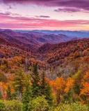 Autumn Mountains Alpine Panorama wallpaper 128x160