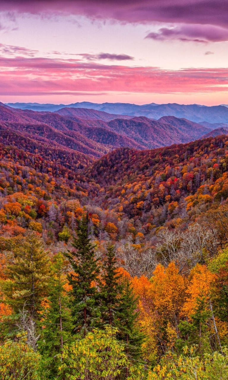 Sfondi Autumn Mountains Alpine Panorama 768x1280