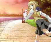 Das Fate stay night Saber Anime Wallpaper 176x144