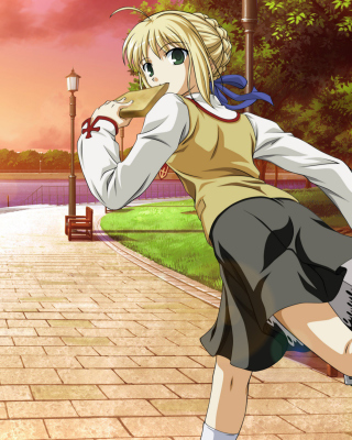Картинка Fate stay night Saber Anime на Nokia 5800 XpressMusic