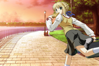 Free Fate stay night Saber Anime Picture for Android, iPhone and iPad
