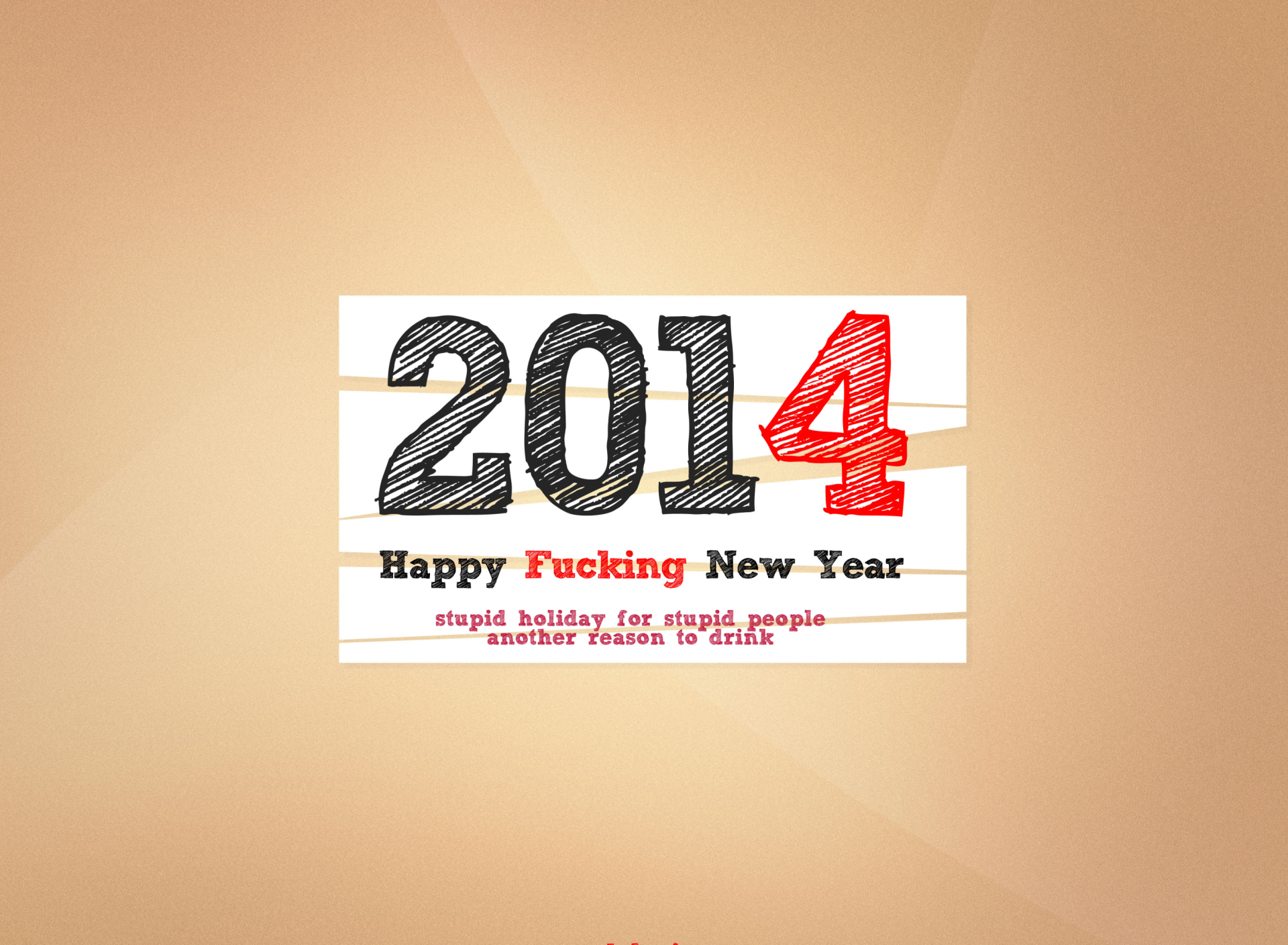 Обои Happy New Year 2014 Holiday 1920x1408