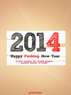 Das Happy New Year 2014 Holiday Wallpaper 240x320