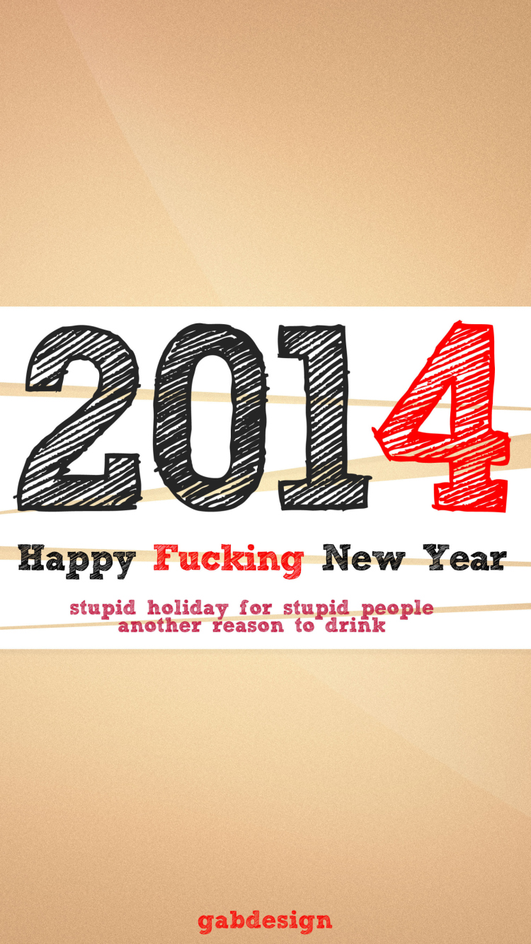 Обои Happy New Year 2014 Holiday 750x1334