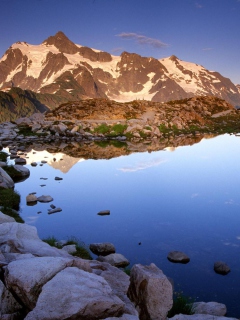 Обои Mount Shuksan at Sunset - Washington 240x320