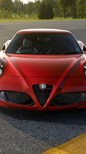 Alfa Romeo 4C Front View wallpaper 360x640