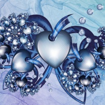 Das Fractal Hearts Wallpaper 208x208