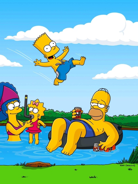 Fondo de pantalla Simpsons 480x640