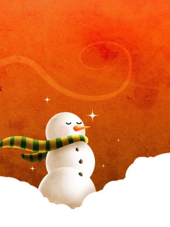 Snowman wallpaper 240x320