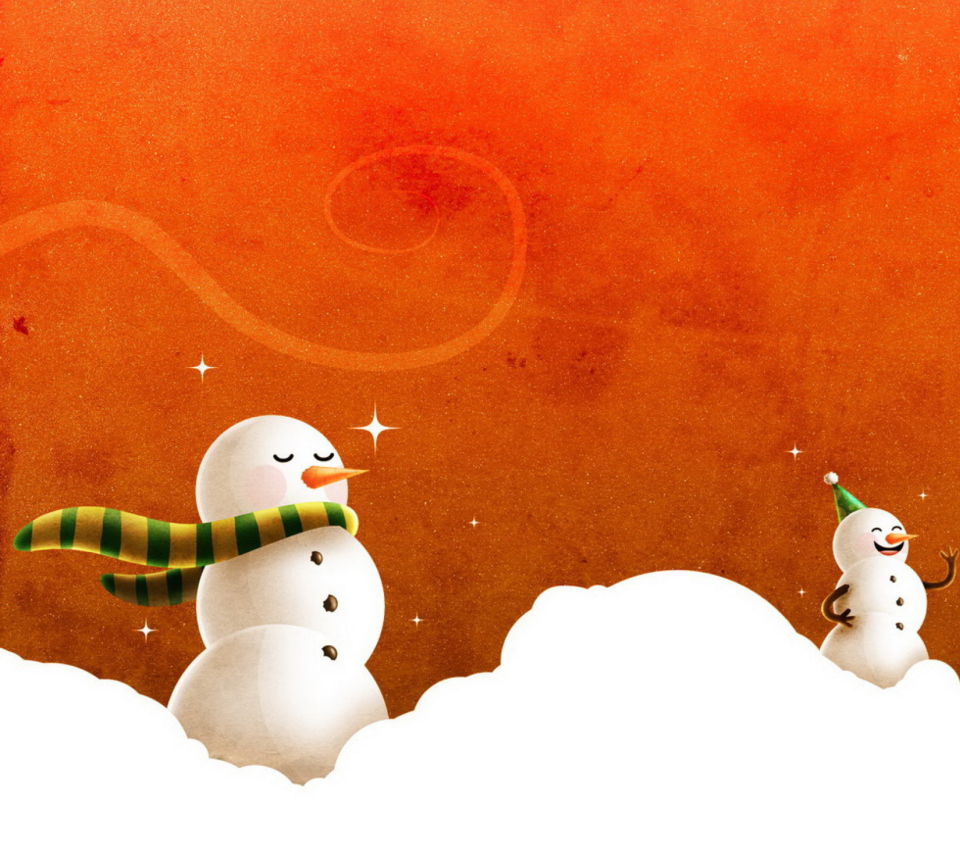 Das Snowman Wallpaper 960x854