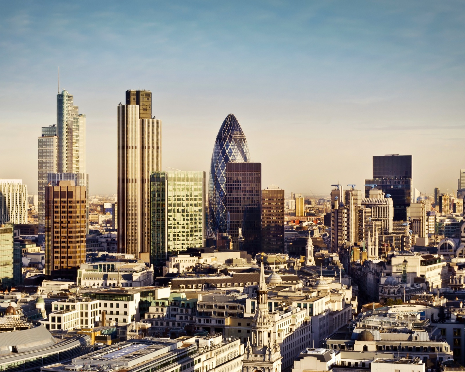 Das London Skyscraper District with 30 St Mary Axe Wallpaper 1600x1280