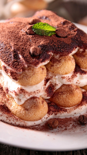 Tiramisu Tasty Cake wallpaper 360x640