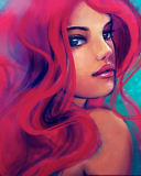 Das Redhead Girl Painting Wallpaper 128x160