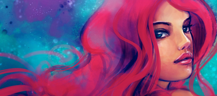 Redhead Girl Painting screenshot #1 720x320