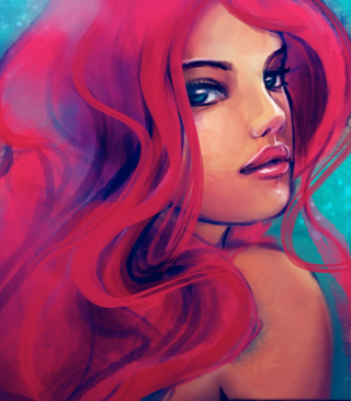 Redhead Girl Painting - Obrázkek zdarma pro 360x640