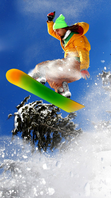 Das Snowboard Freeride Wallpaper 360x640