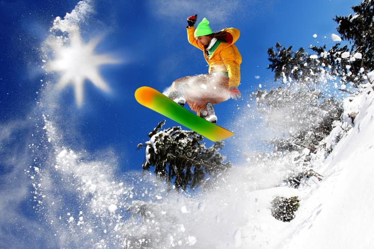 Fondo de pantalla Snowboard Freeride