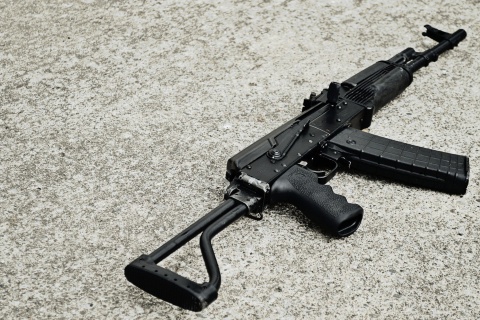 Обои Rifle Saiga 480x320