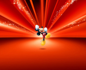 Fondo de pantalla Mickey Mouse Disney Red Wallpaper 176x144