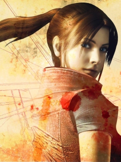 Das Resident Evil Claire Redfield Wallpaper 240x320