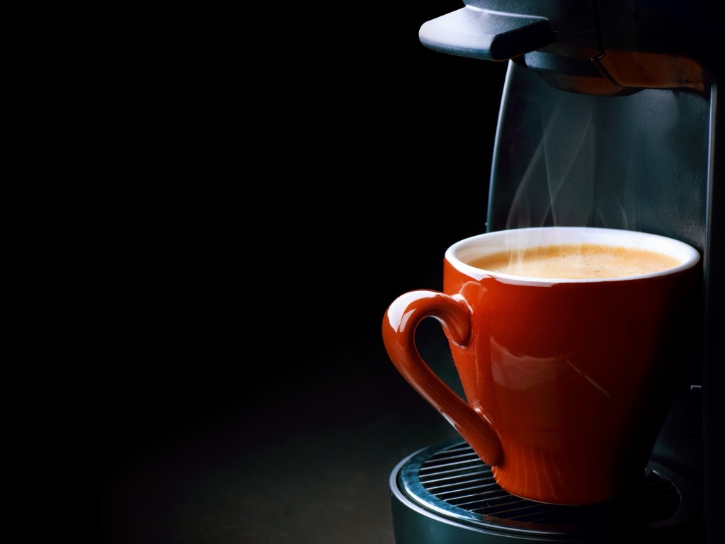 Das Espresso from Coffee Machine Wallpaper 1024x768