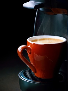 Das Espresso from Coffee Machine Wallpaper 240x320