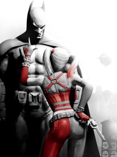 Das Batman And Harley Quinn Wallpaper 240x320