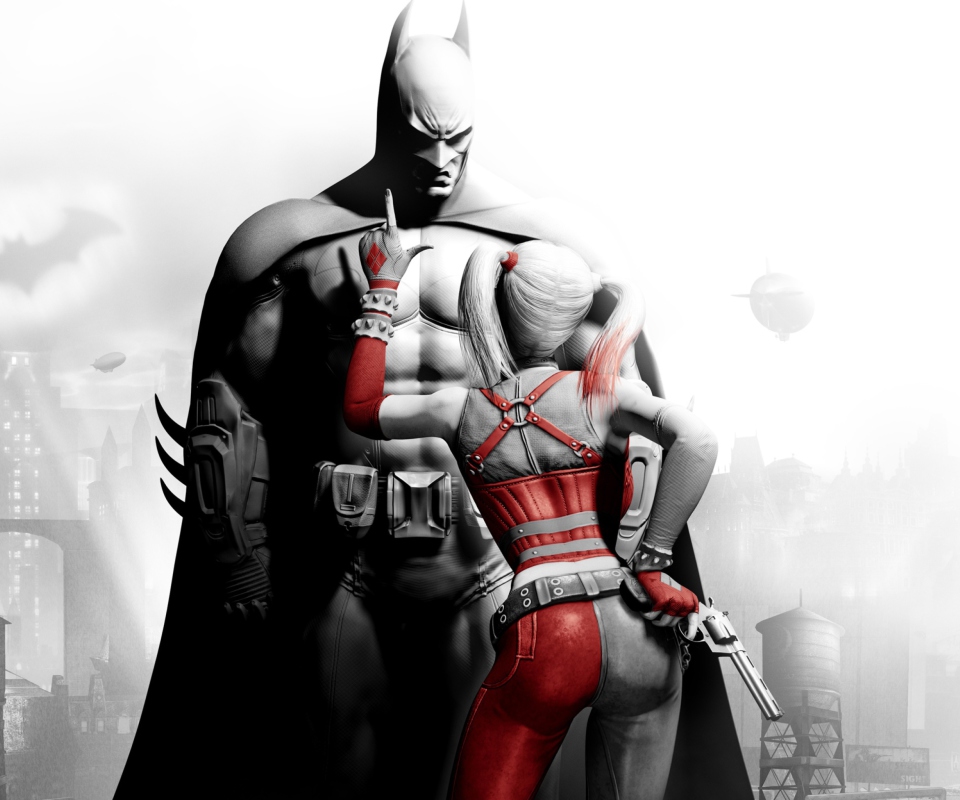 Das Batman And Harley Quinn Wallpaper 960x800