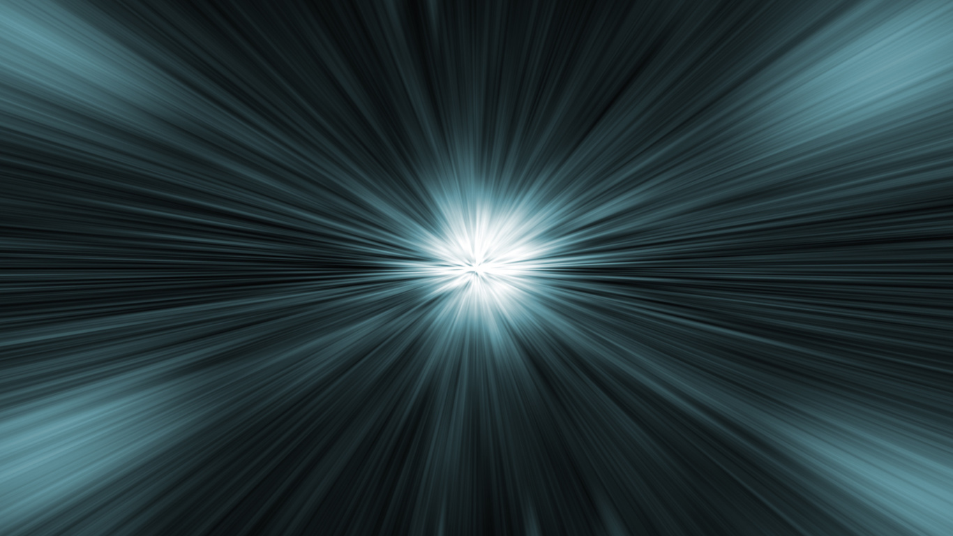 Screenshot №1 pro téma Bright rays on a dark background 1366x768