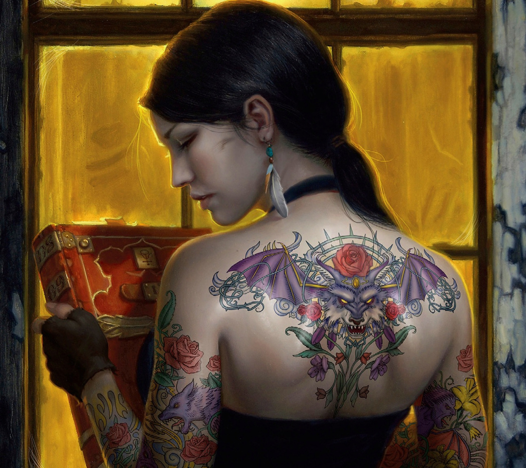 Fondo de pantalla Tattooed Girl 1080x960