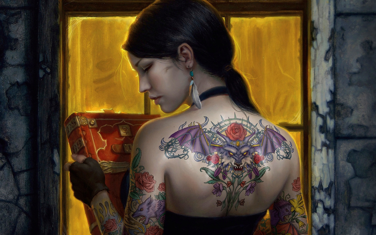 Tattooed Girl wallpaper 1280x800