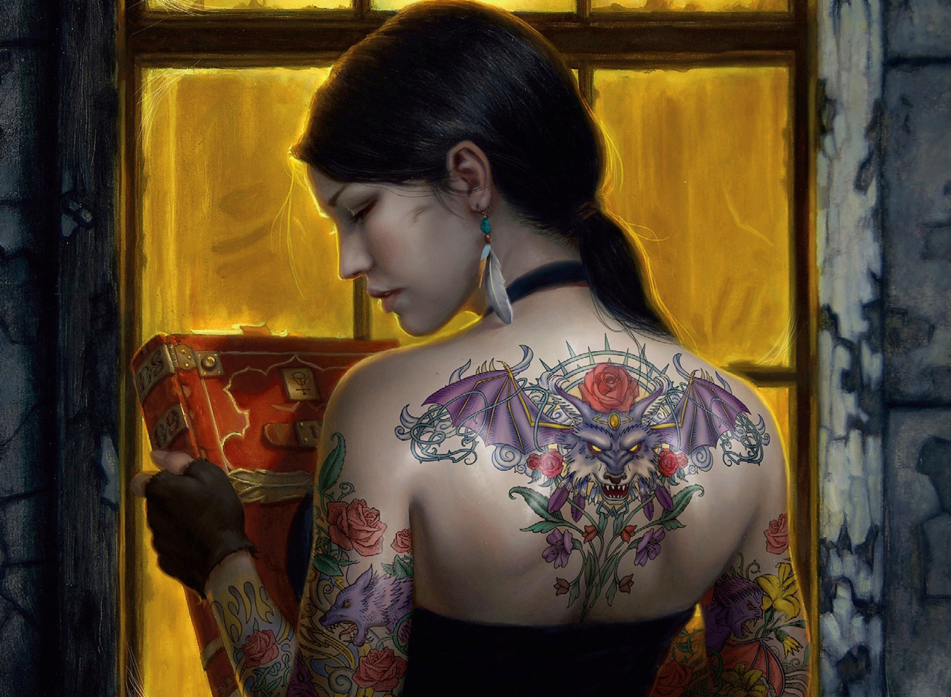 Обои Tattooed Girl 1920x1408