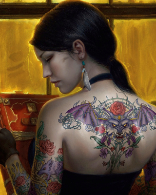 Kostenloses Tattooed Girl Wallpaper für iPhone 4S