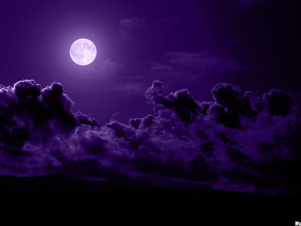 Das Purple Moon Wallpaper 1024x768