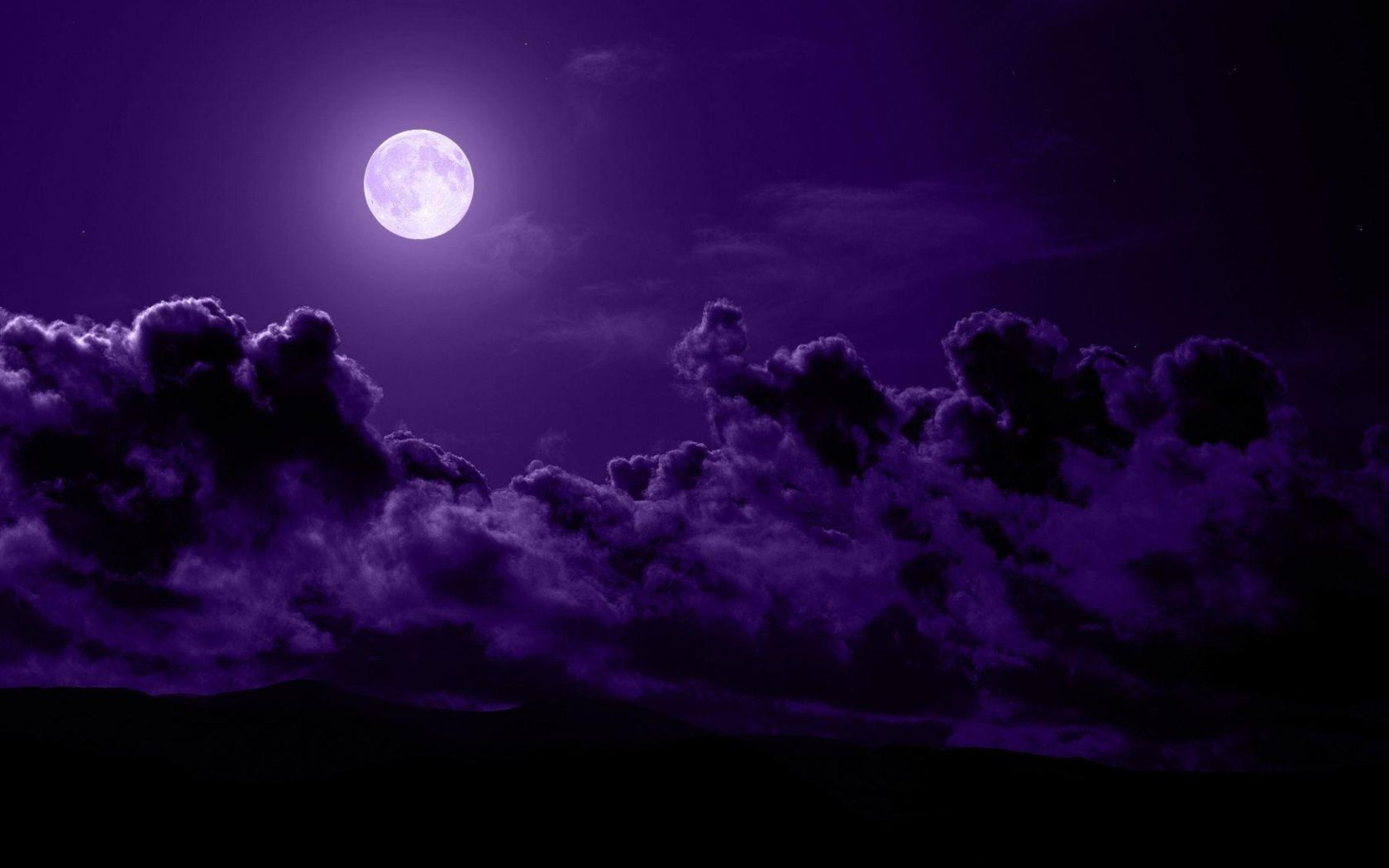 Screenshot №1 pro téma Purple Moon 1680x1050