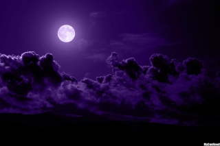 Purple Moon Background for Android, iPhone and iPad
