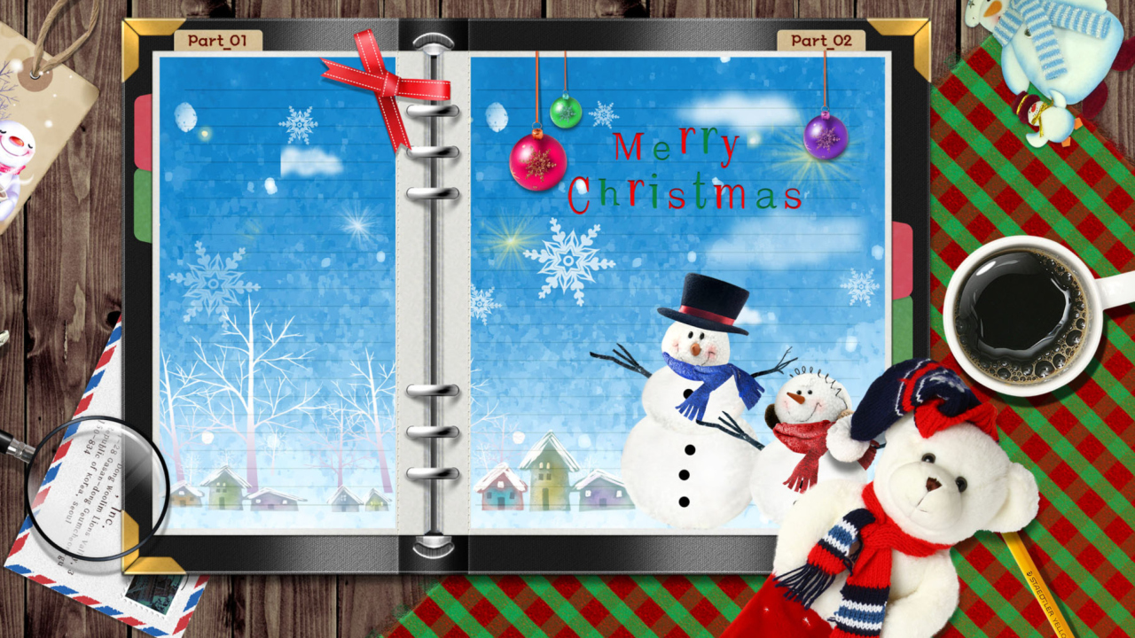 Das Christmas Desk Wallpaper 1280x720