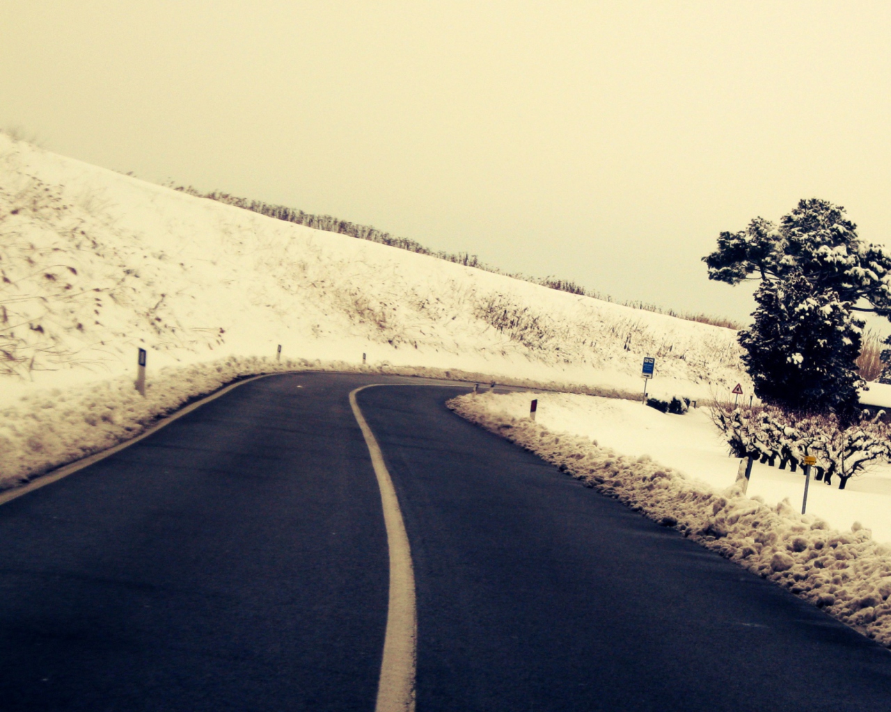 Screenshot №1 pro téma Winter Road 1280x1024