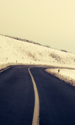 Screenshot №1 pro téma Winter Road 240x400