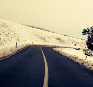 Winter Road - Obrázkek zdarma pro 128x128