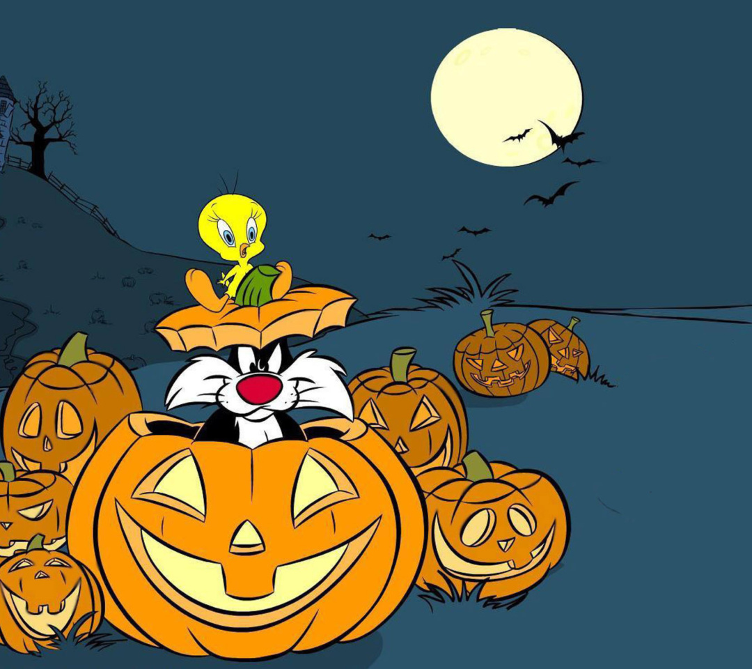 Das Looney Tunes Halloween Wallpaper 1080x960