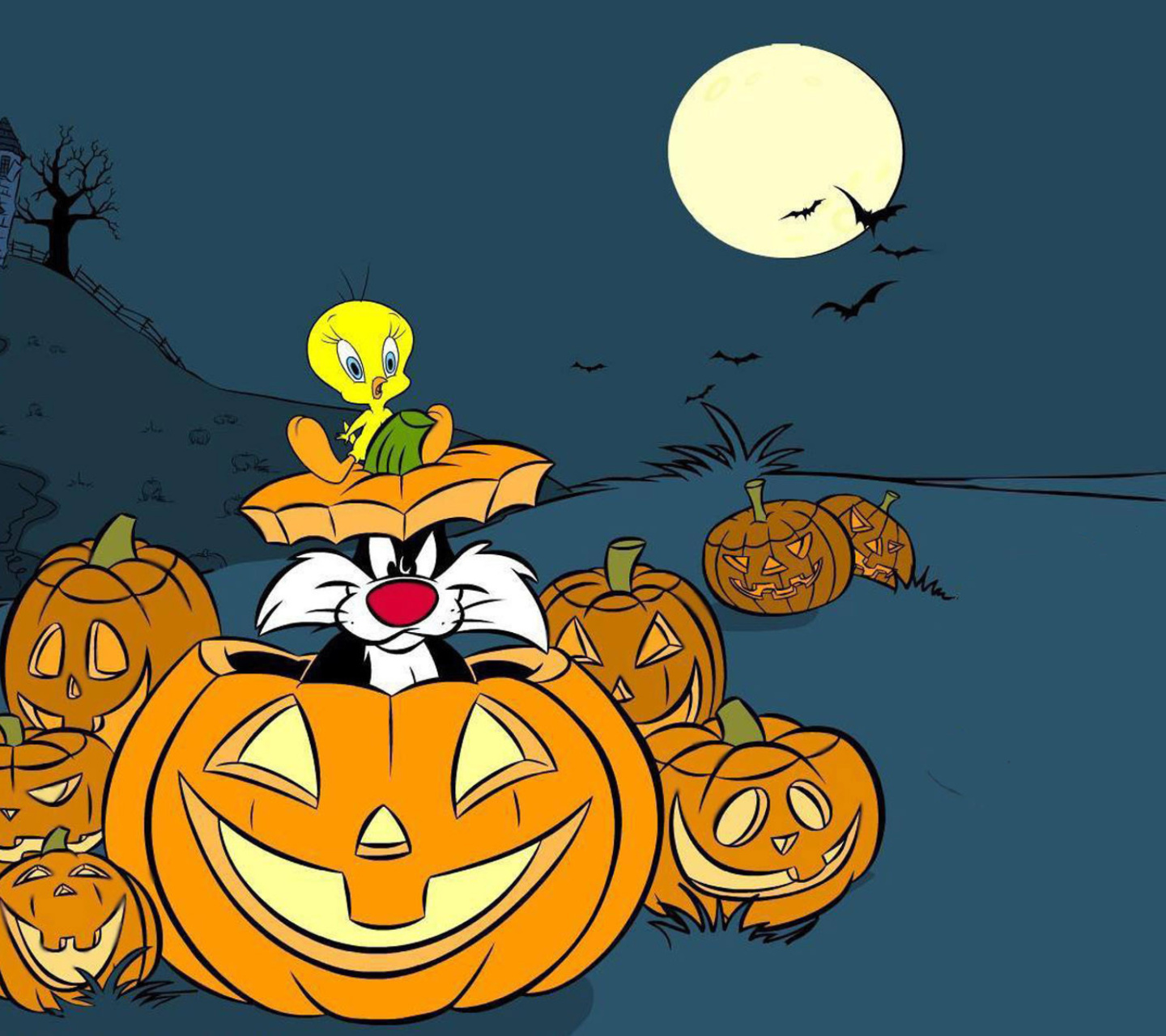 Screenshot №1 pro téma Looney Tunes Halloween 1440x1280