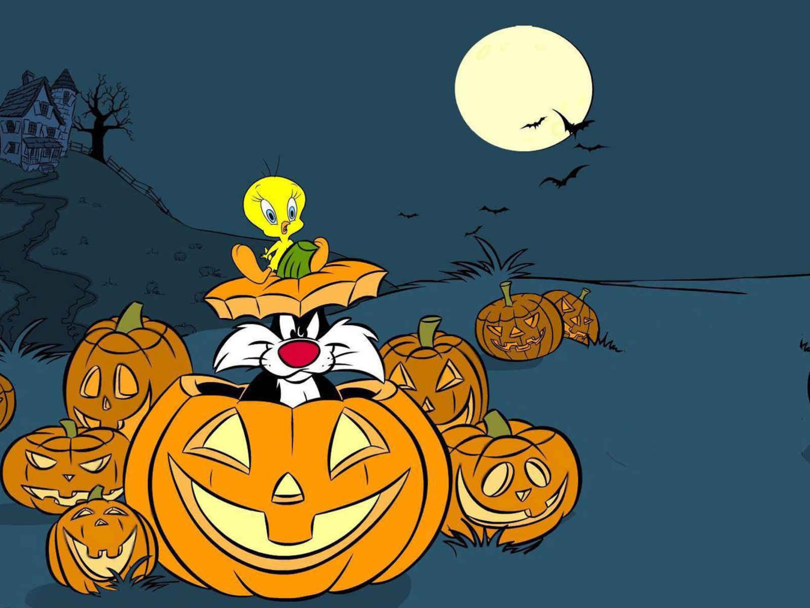 Das Looney Tunes Halloween Wallpaper 1600x1200