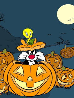 Looney Tunes Halloween wallpaper 240x320