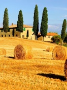 Haystack in Italy wallpaper 132x176